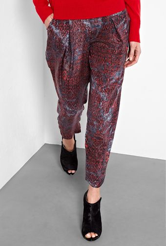 See By Chloé Berlin Print Silk Trousers - Lyst
