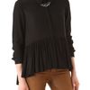Tibi Gauzy Twill A Line Blouse in Black - Lyst