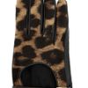 Valentino Rockstud Leather and Calf Hair Gloves in Black - Lyst