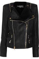 Balmain Shearling Biker Jacket
