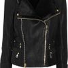Balmain Shearling Biker Jacket in Black - Lyst