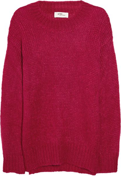 Etoile Isabel Marant Malone Mohair Blend Sweater in Red - Lyst
