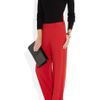 Maison Martin Margiela Stepwaist Crepe Wideleg Pants in Red - Lyst