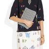 Miu Miu Matelassé Leather Clutch in Gray - Lyst