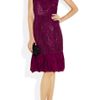 Oscar De La Renta Silk Chiffon Appliquéd And Sequined Silk Tulle Dress in Purple (cranberry) - Lyst