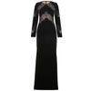 Valentino Velvet Gown with Lace Paneled Bodice in Black - Lyst