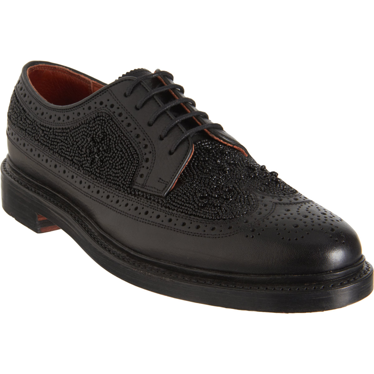 Florsheim By Duckie Brown Beaded Wingtip Blucher In Black For Men | Lyst