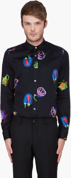 Paul Smith  Jelly Fish Print Shirt in Black for Men - Lyst