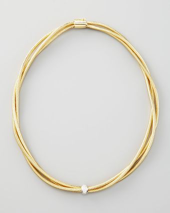 Roberto Coin Primavera Diamond Mesh Necklace - Lyst