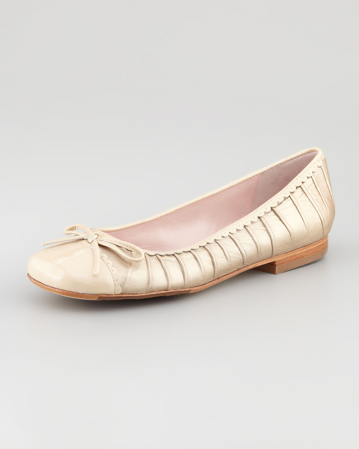 ruched ballet flats