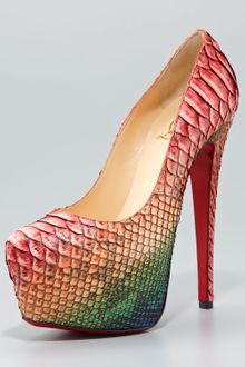 Christian Louboutin Daffodile Python Platform Pump - Lyst