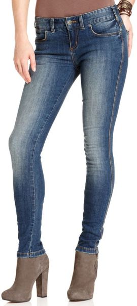 Free People Denim Skinny Medium Wash - Lyst