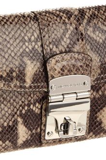 Michael by Michael Kors Michael Michael Kors Jenna Embossed Python Small Flap Bag - Lyst