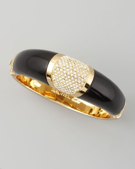 Rachel Zoe Domed Deco Bracelet in Black - Lyst