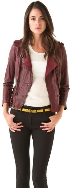 3.1 Phillip Lim Ruffle Leather Jacket - Lyst