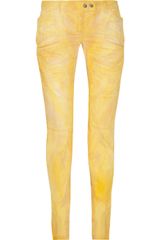 Balmain Biker Low-Rise Skinny Jeans