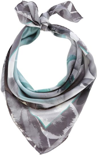 Bastyan Square Digital Floral Scarf - Lyst