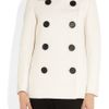 Derek Lam Woolblend Peacoat in White - Lyst