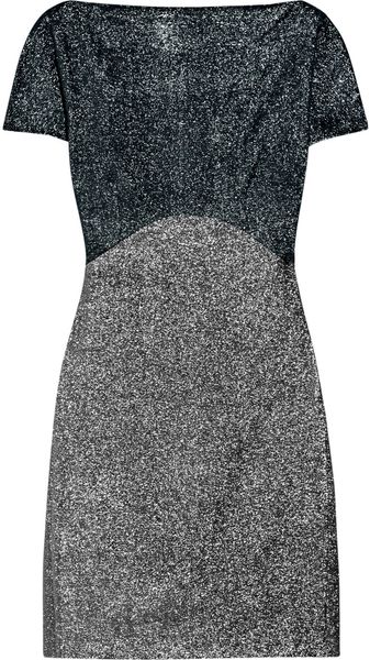 Victoria Beckham Two-Tone Silk Lamé Dress - Lyst