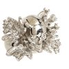 Alexander Mcqueen Skull Cocktail Ring Ottone in Silver (d) - Lyst