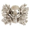 Alexander Mcqueen Skull Cocktail Ring Ottone in Silver (d) - Lyst