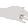 Alexander Mcqueen Skull Cocktail Ring Ottone in Silver (d) - Lyst