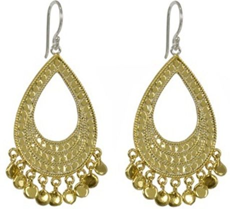 chandelier earrings teardrop open gold beck anna