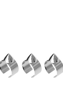 Asos Multipack Adjustable Spike Band Rings - Lyst