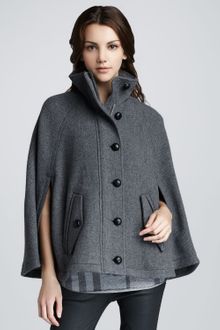 Burberry Brit Button Front Cape - Lyst