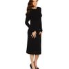 Calvin Klein 68 Long Sleeve Dress in Black (b) - Lyst