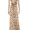 D&g Ruched Floral Print Silk Chiffon Gown in Floral (nude) - Lyst