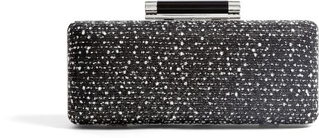 Diane Von Furstenberg Tonda Weave Contrast Patent Clutch in Yellow - Lyst