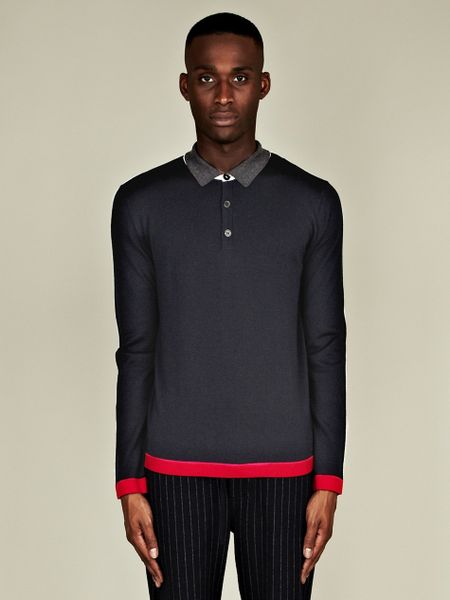 men's kenzo long sleeve polo