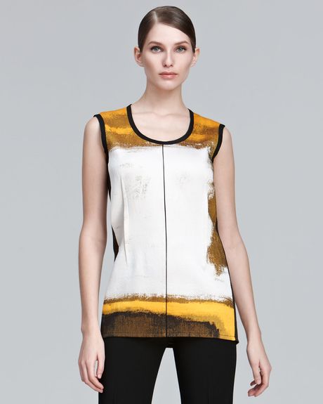 Narciso Rodriguez Sleeveless Tunic in Yellow - Lyst