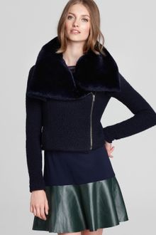 Sachin & Babi Jacket Caitlin with Faux Fur Trim - Lyst