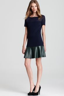 Sachin & Babi Leather Bottom Dress Robbie Short Sleeve - Lyst