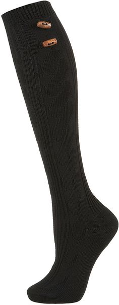 Topshop Toggle Knee High Socks - Lyst