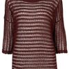 Topshop Ladder Stripe Sweater in Red (burgundy) - Lyst