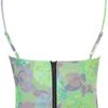 Topshop Neon Floral Jacquard Corset in Floral (green) - Lyst