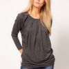 Asos Collection Asos Pleat Detail Tunic in Gray (darkgrey) - Lyst