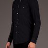 Balmain Mandarin Collar Shirt in Black for Men - Lyst