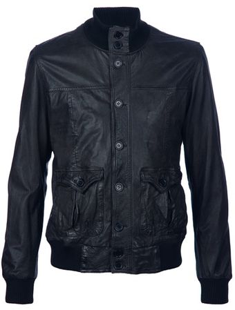Le Sentier Leather Jacket - Lyst