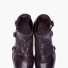 Alexander Mcqueen Dark Brown Leather Monk Boots in Brown for Men - Lyst