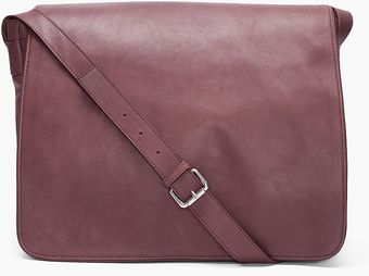 Maison Martin Margiela Brown Leather Messenger Bag - Lyst