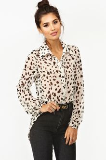 Nasty Gal Animal Instinct Blouse - Lyst