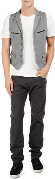 Rag & Bone Knit Chamber Waistcoat in Gray for Men (grey) - Lyst