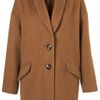 Topshop Mohair Boyfriend Coat in Brown (camel) - Lyst