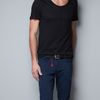 Zara Pima Cotton Tshirt in Black for Men - Lyst