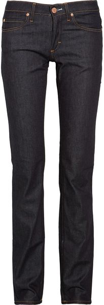 Acne Midrise Straightleg Jeans in Blue (denim) - Lyst
