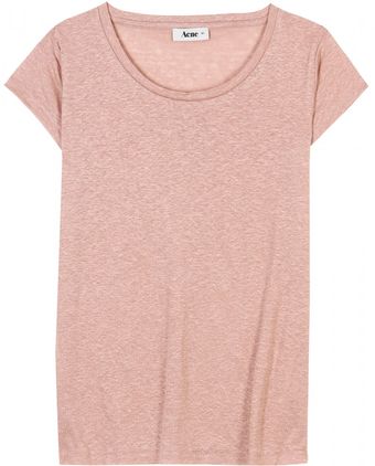 Acne Copy Linen Tshirt - Lyst